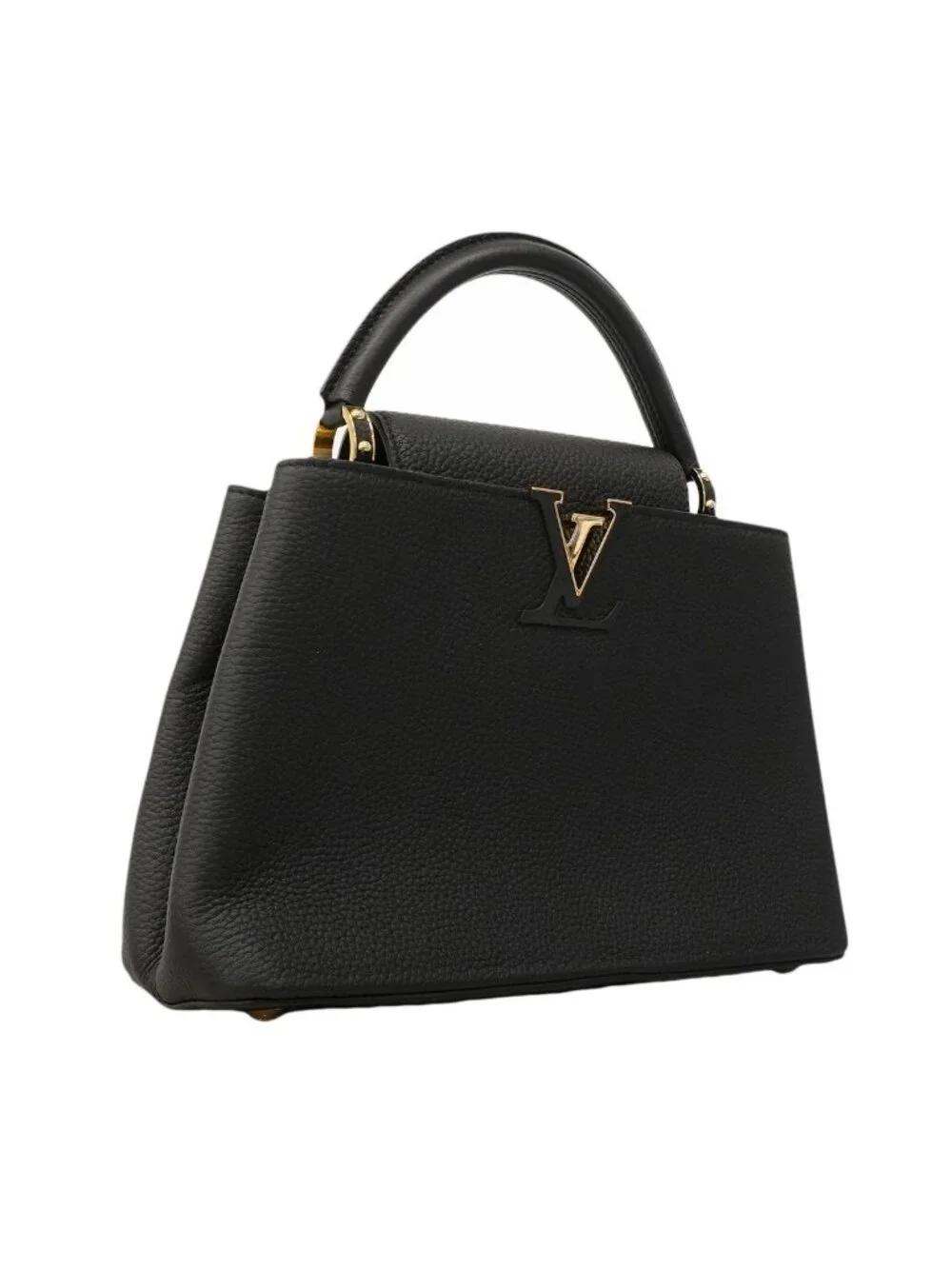 Louis Vuitton Handbag Taurillon Capucines MM Black 2-Way